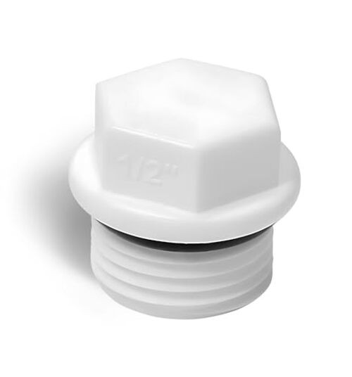 1/2 Inch PVC Pipe End Cap – 1/2″ PVC Threaded Cap – 1/2 in Pvc End Cap White