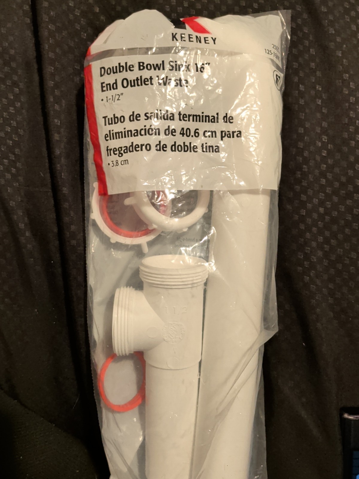 New KEENEY Double Bowl Sink 16″ End Outlet Waste 1-1/2″ 125-16WK 67