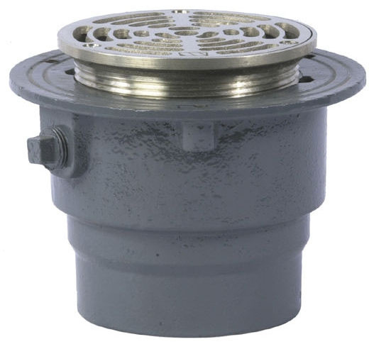 Watts FD-204P-A6 4 Push-On Adjustable Floor Drain w/ 6″ Round Strainer