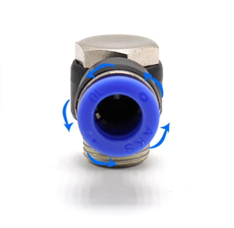 M5 1/8″ 1/4″ 3/8″ 1/2″ BSP Male to 4-12mm pneumatic Elbow fitting Push fit L Hex