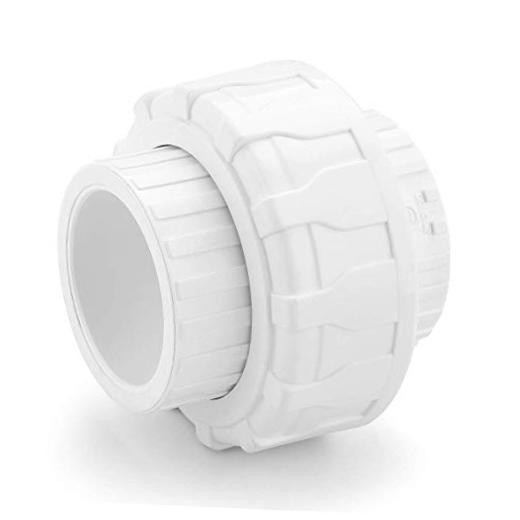 PVC Pipe Fitting, 2″ Union JETSTREAM, Schedule 80, White, EPDM O-Ring, 2 Inch