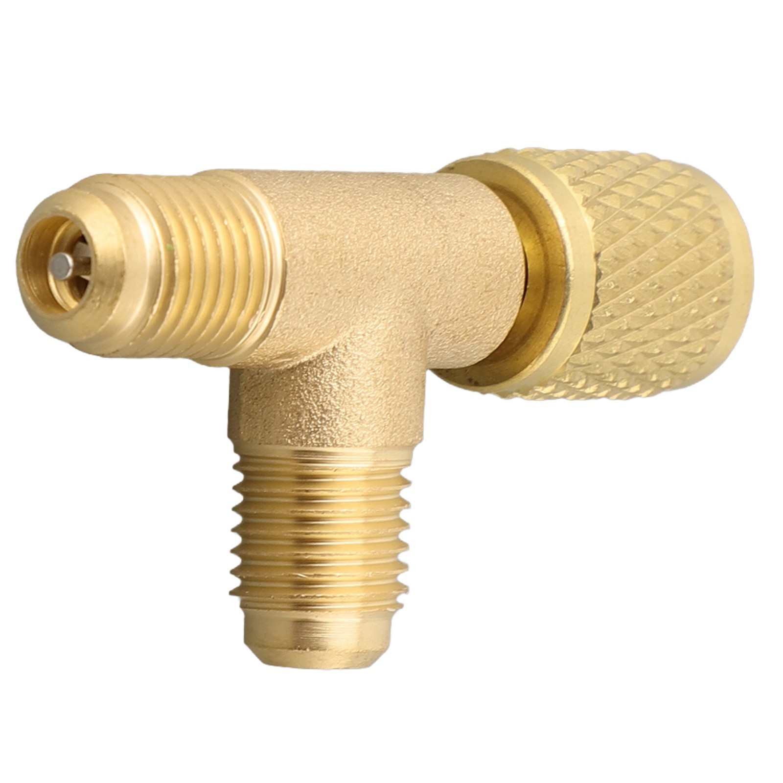 Quick Connect Tee Adapter with Brass Valve For R22 R12 R134 Compatible