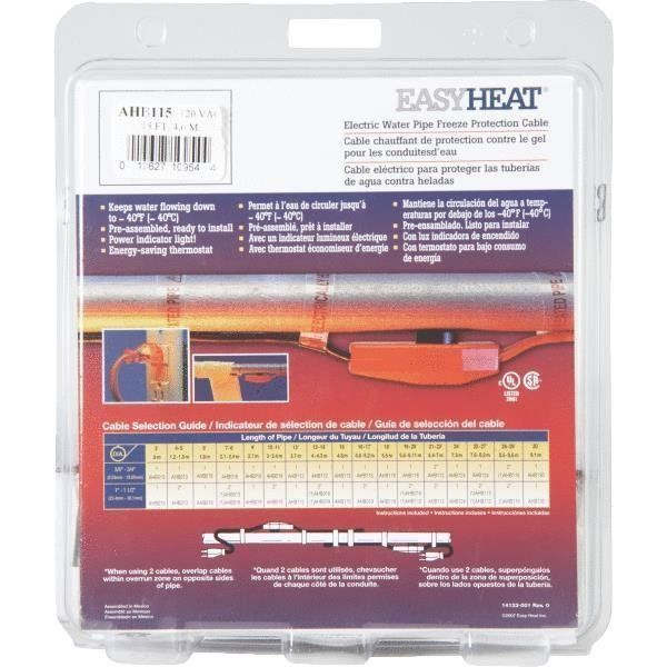 Easy Heat Tape 9′ Electric Pipe Heating Cable Freeze Protection