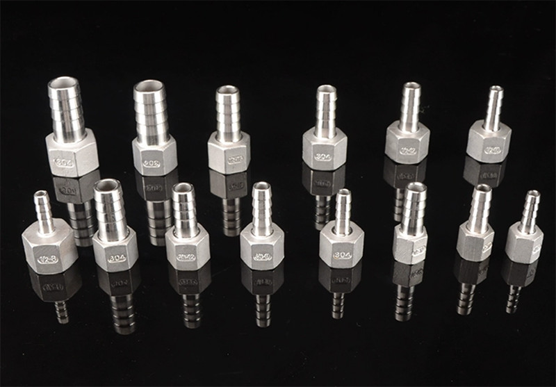 BSP 3/4″ 1/2″ 3/8″ Stainless Steel Female Fitting x Barb Hose Tail End Connector