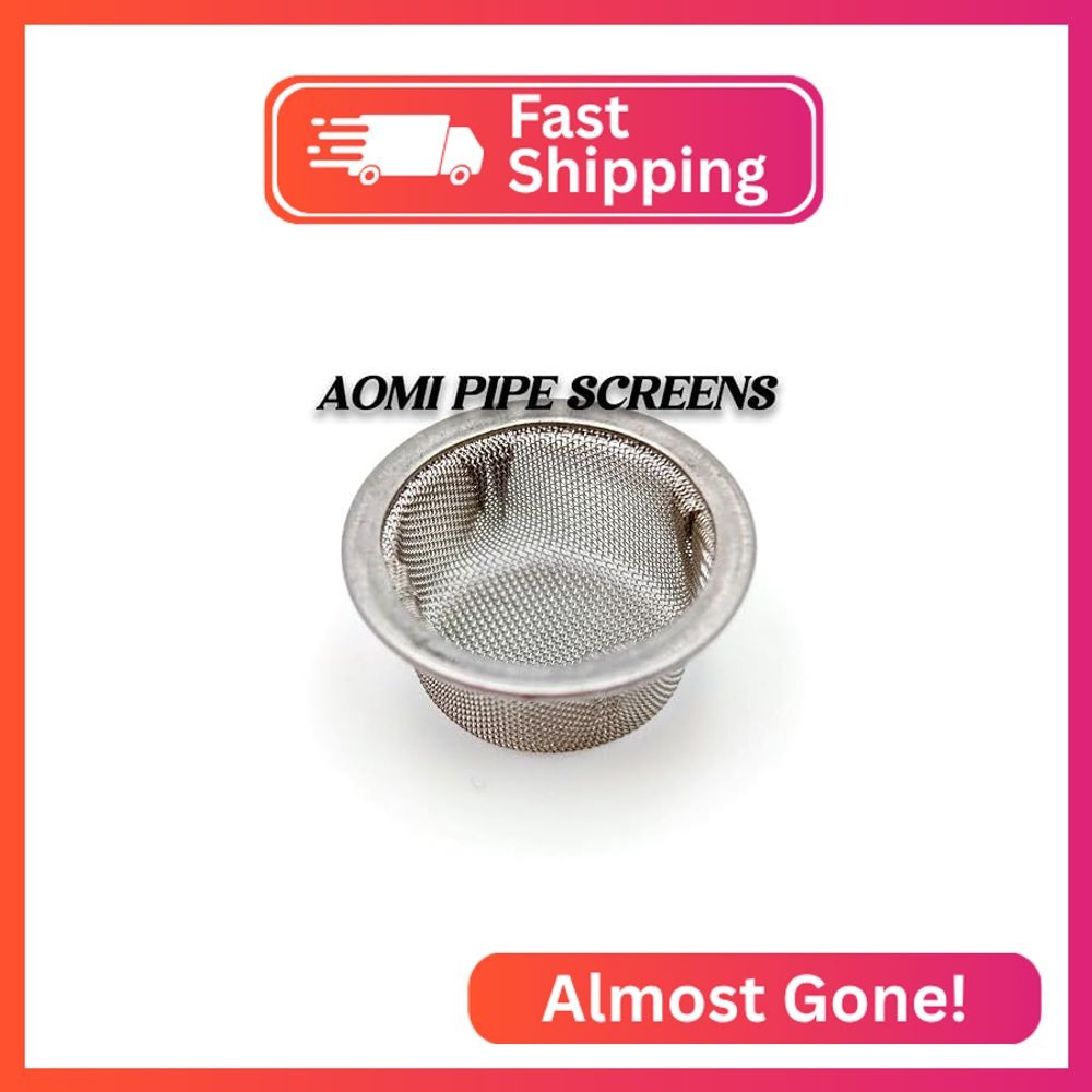 AOMI Pipe Screens Filter Stainless Steel, 50pcs 0.5inch Metal Mesh Bowl Replacem
