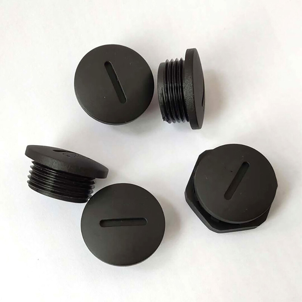 M12~M32 Black Plastic Nylon Male Blanking Plug with Hex Nut Waterproof Seal
