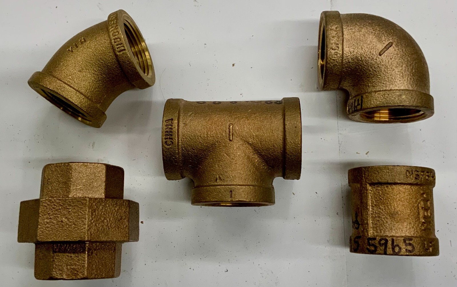 1″ Assorted Brass Pipe Fittings