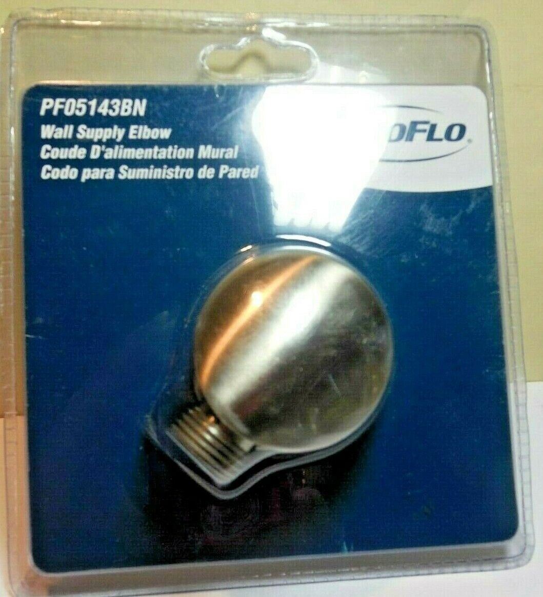 PROFLO PF05143BN, Wall Supply Elbow,Brass Nickel,NEW