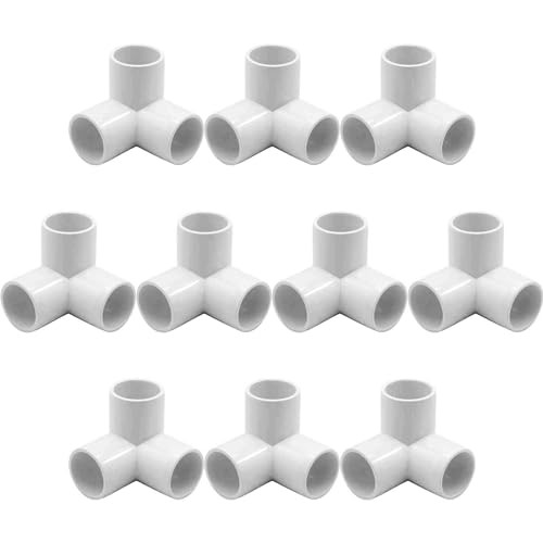 PVC Fittings Elbow Furniture Grade Connector 3 Way for DIY 1/2 Inch 10