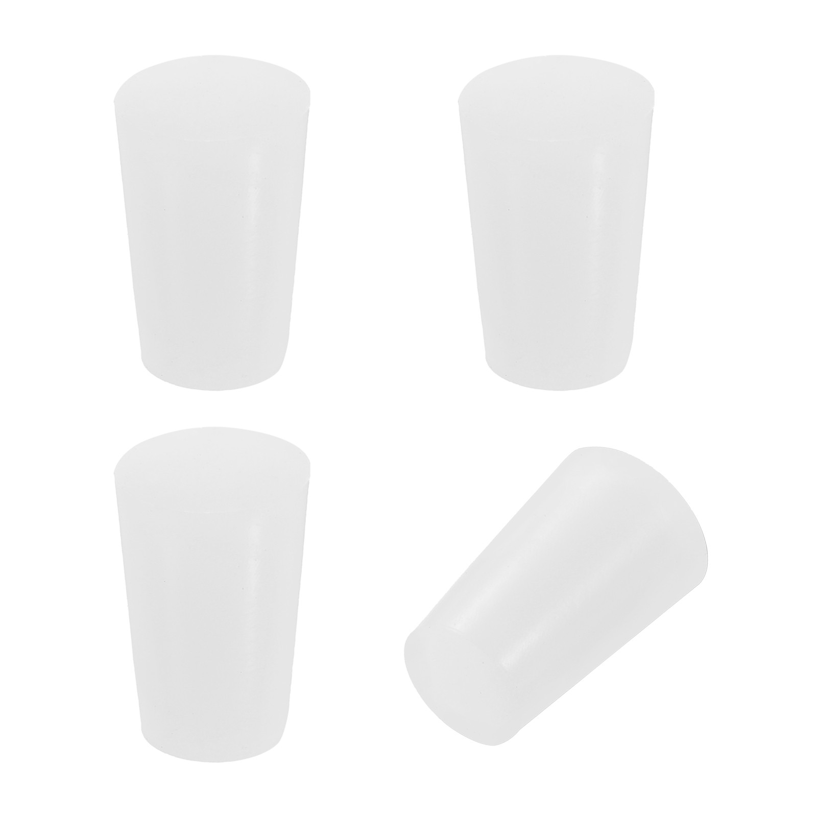 Tapered Shaped Solid Silicon Stopper, 5/8″ Tube Rubber Stoppers, 4 Pcs