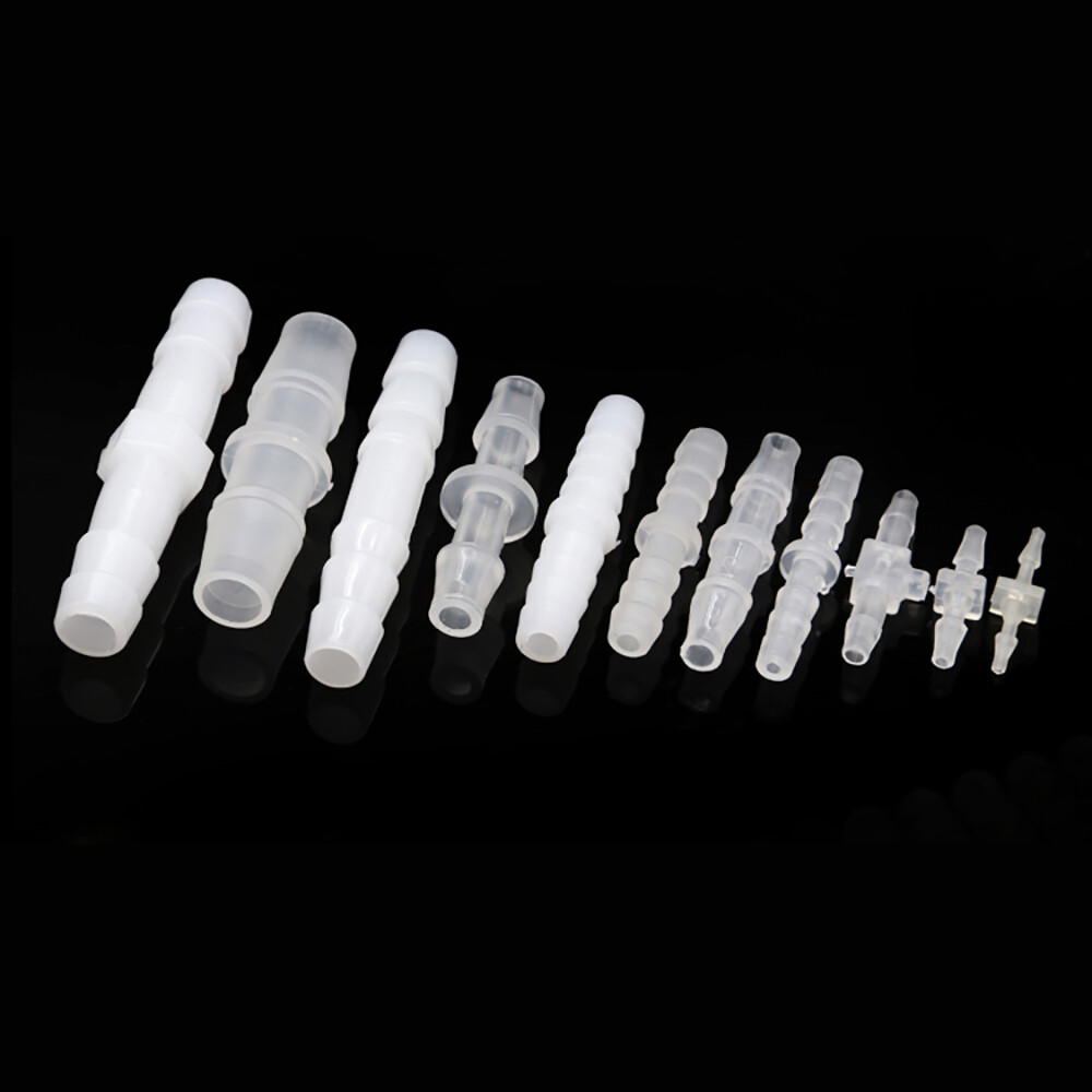 1.6mm-10mm Straight Plastic Hose Joiner Barbed Connectors Air Fuel Water Tubing