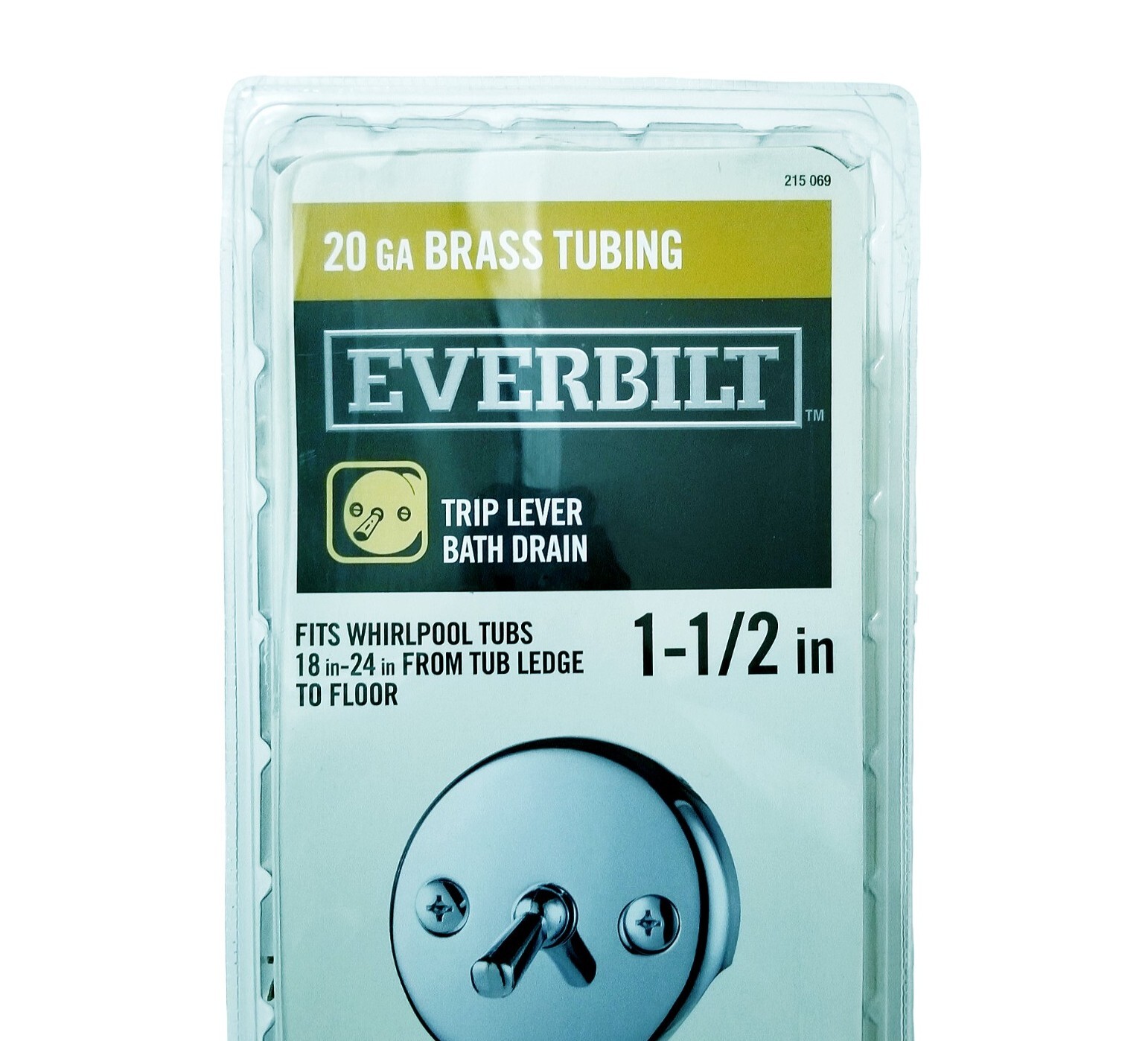 Everbilt Trip Lever 1-1/2 in. 20-Gauge Brass Pipe Bath Waste and Overflow Drain