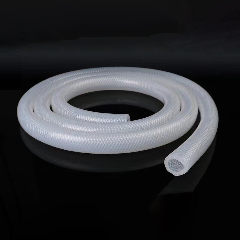 Silicone Braided Hose Food Grade ID 4mm-50mm Reinforced Tubing Vacuum Tube Pipe