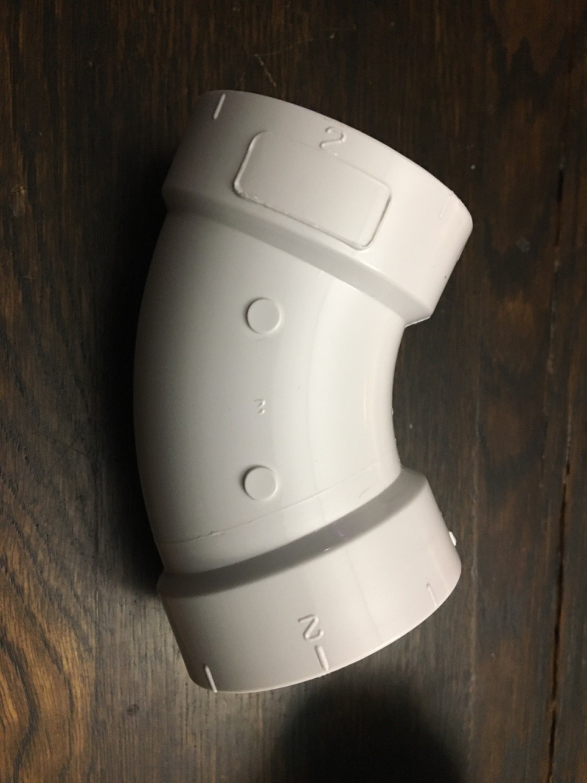 5 NIBCO 2 in. PVC DWV 45-Degree Hub x Hub Elbow Pipe Fitting – White C4806HD2
