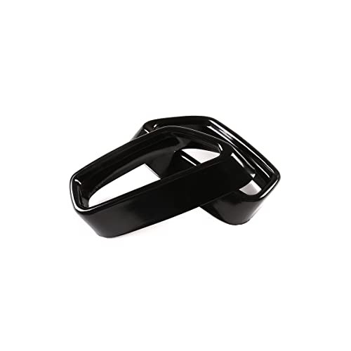 Stainless Steel Pipe Throat Exhaust Outputs Tail Frame Trim Cover 2Pcs Black