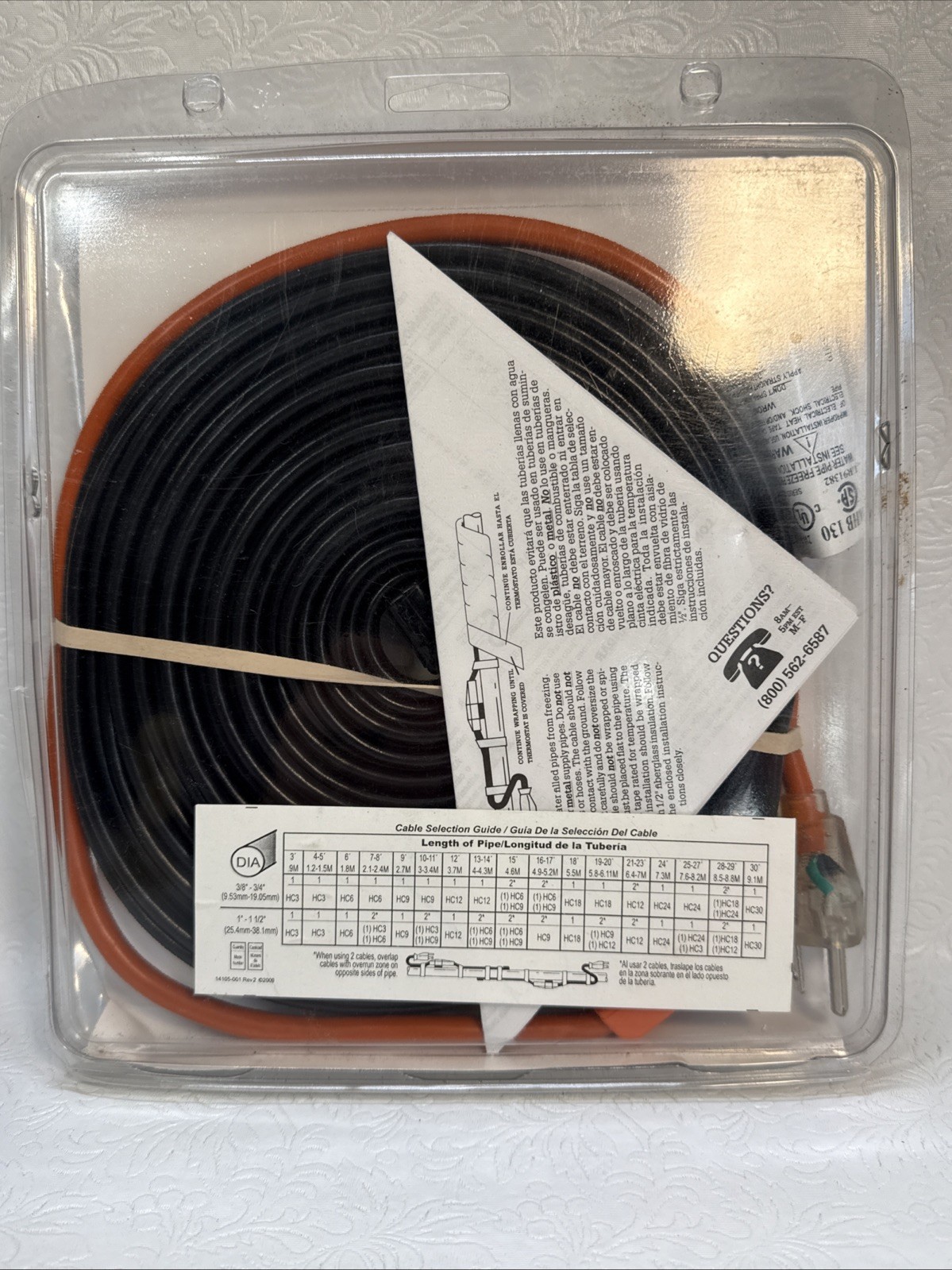 Frost King Electric Water Pipe Heat Cable 30 Ft New