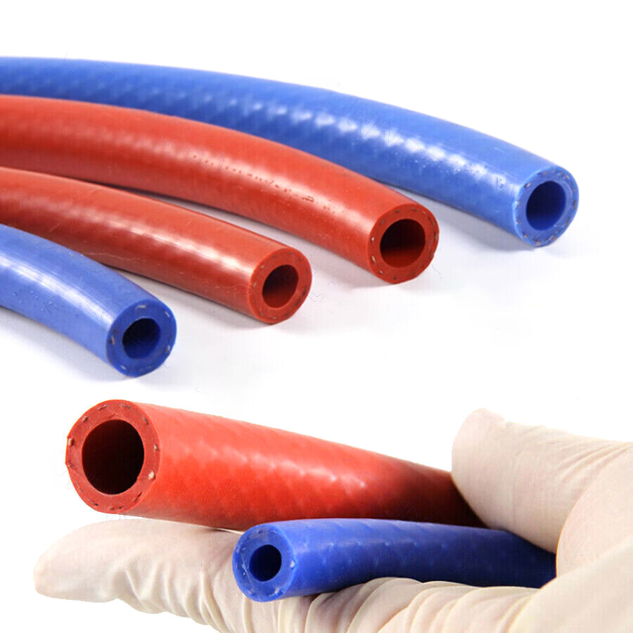 Red/Blue Silicone Braided Hose Tube Reinforced for Water Oil Fuel High Temp 300℃