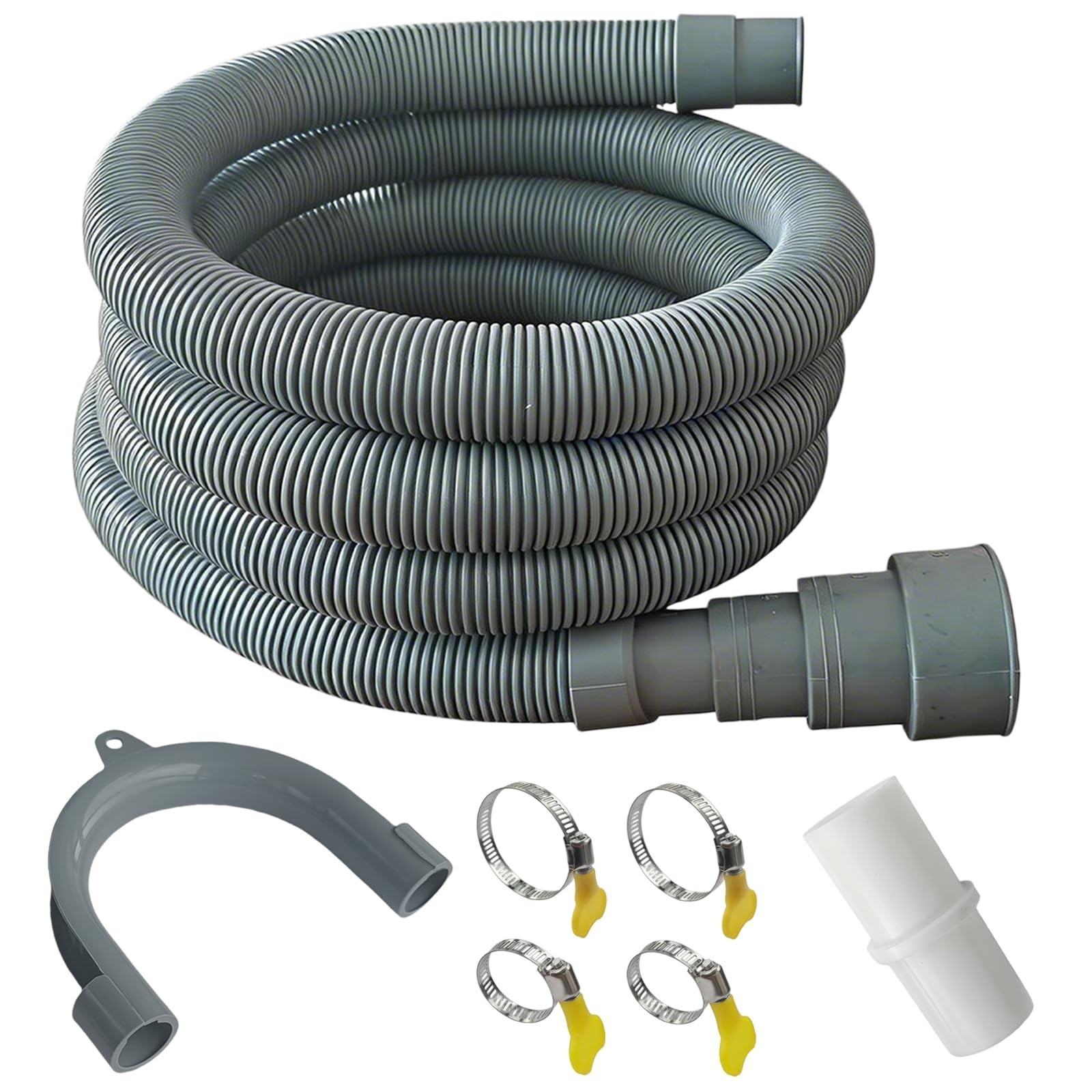 Universal Washing Machine Drain Hose, 4.9ft Flexible Dishwasher Hose Extensio…