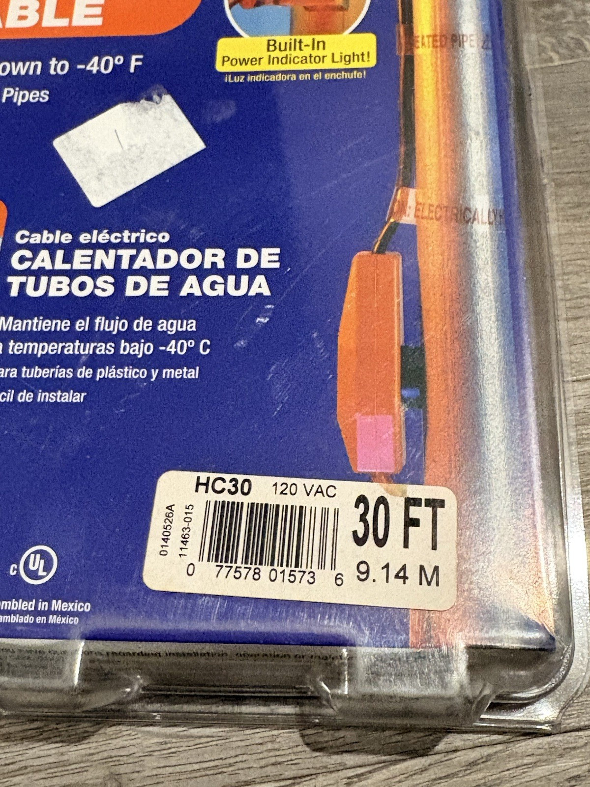 Frost King HC30 Electric Water Pipe Heat Cable 30 feet