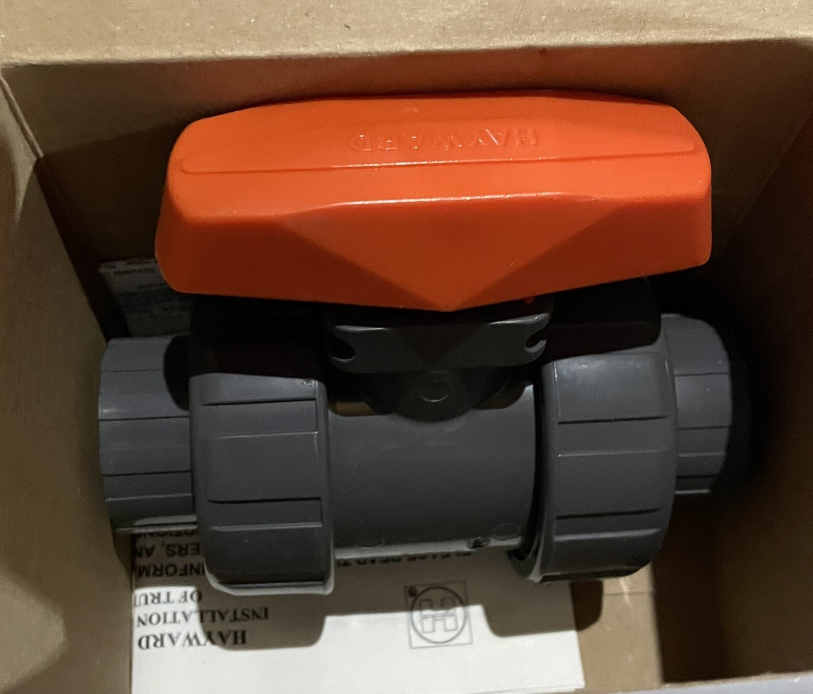 2 pcs Hayward TB1100STE 1″ PVC Inline True Union Ball Valve Socket/Threaded EPDM