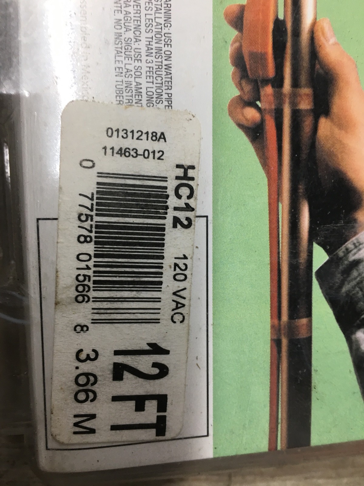 BRAND NEW Thermwell Frost King Electric Water Pipe Heat Cable HC12 120VAC 12 FT