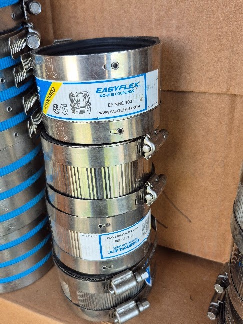 Easyflex No Hub bands, various sizes, free UPS shipping CONUS