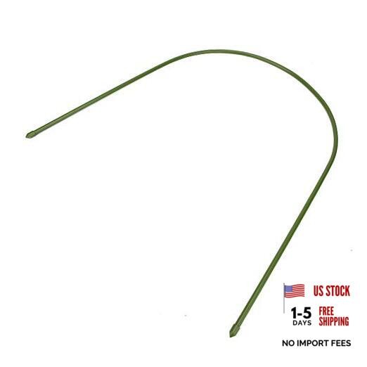 Pack of 6 Plastic Coated Steel Pipe Greenhouse Hoop Arch Shape Support Frame