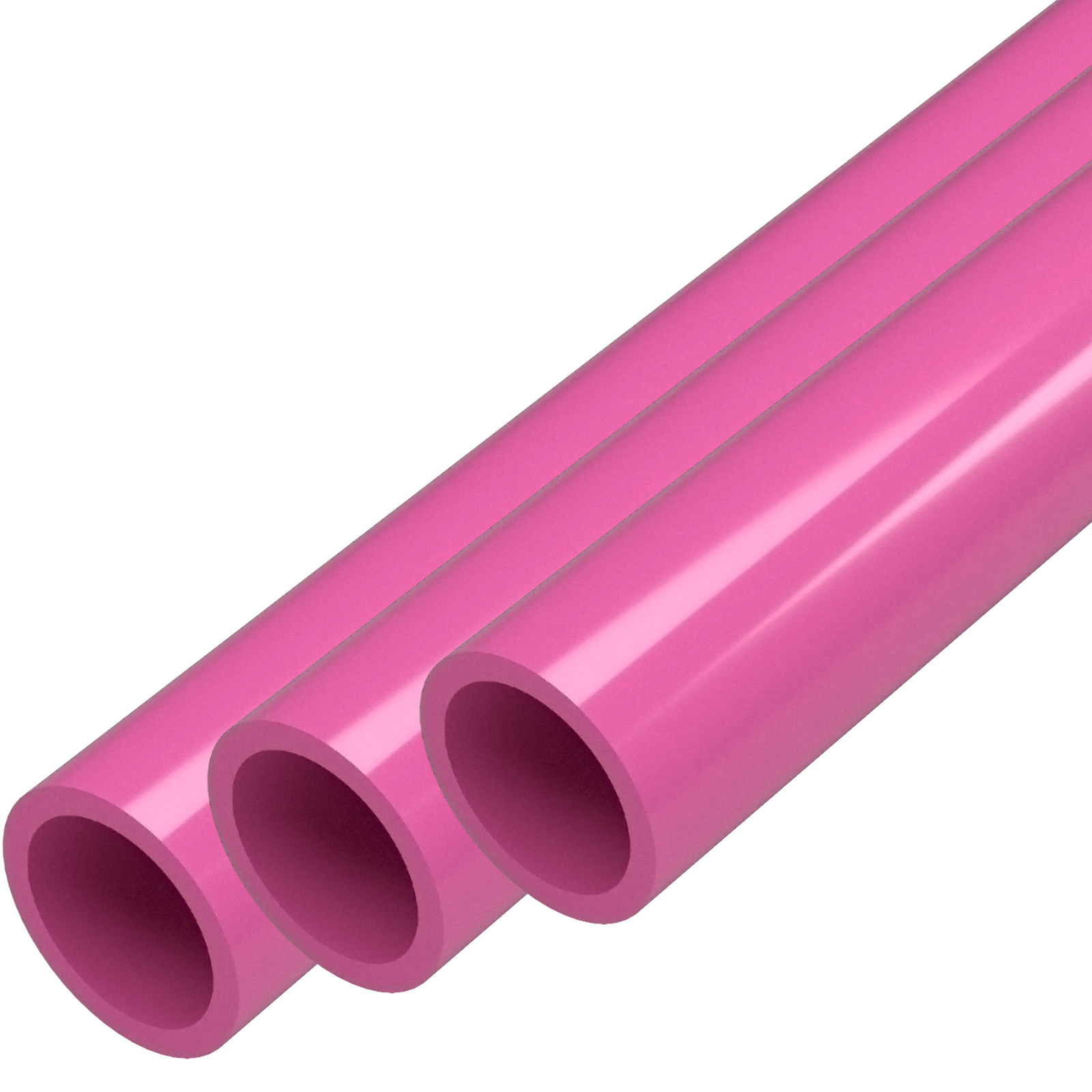 3/4 Sch 40 Furniture Grade PVC Pipe, 40″L, Pink (3-PK), FORMUFIT-Made in US