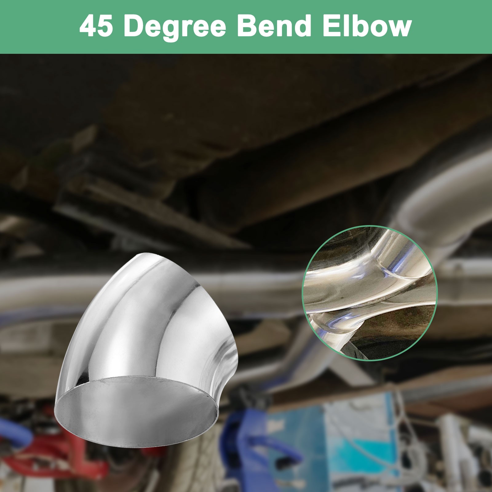4-Pack OD 4 Inch 45 Degree Mandrel Bend Elbow, Thicken 1.5 mm Height 106 mm