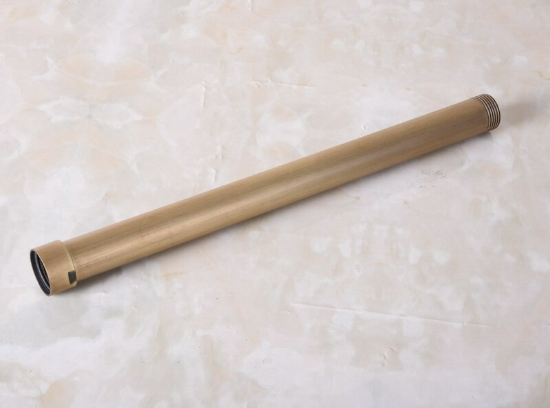 Shower Faucet 320mm Long Pipe Extension Tube Pipe Bathroom Antique Styles Brass