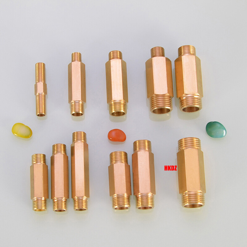1/8″ 1/4″~1/2″ Brass Male Pipe Fittings BSP Thread Extension Connectors Adapter