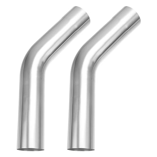 Exhaust 45 Degree Tube OD 2 Pack, Stainless Steel 2.25″ 45 Degree – 2pcs