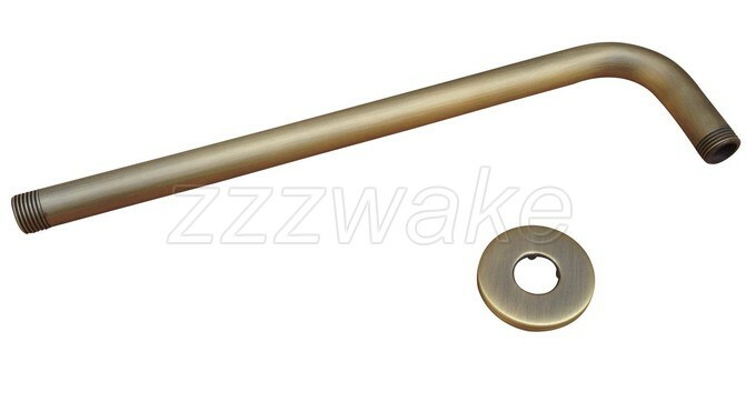 Antique Brass Wall Mounted Shower Head Pipe -12″ Long wall cover – Shower Arm