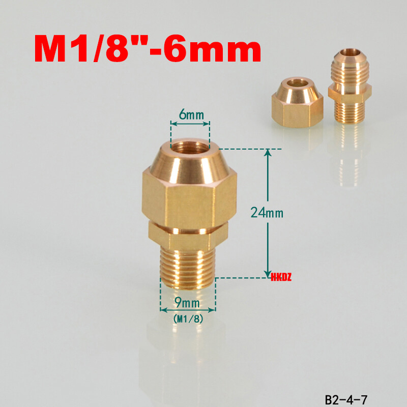 1/8″~1/2″ BSP Male Coupler Brass Straight Connector Adapter