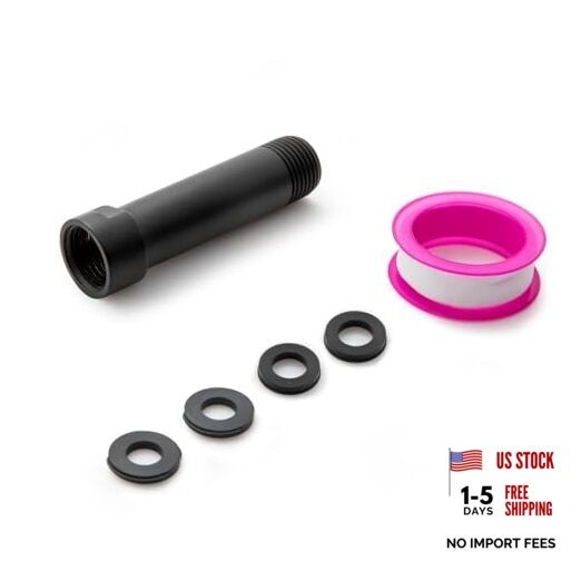 Shower Head Extension Arm Shower Arm Extension Shower Head Matte Black 3 in