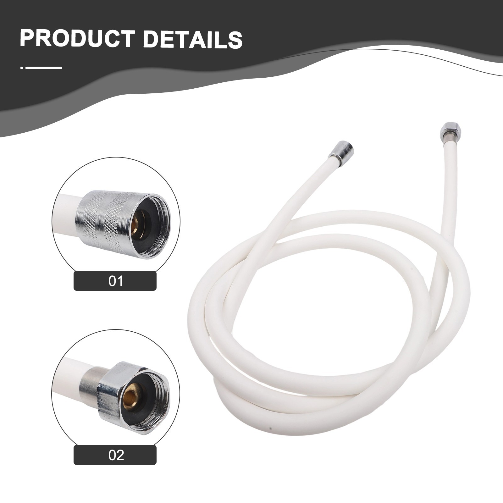 Powerful Water Flow High Pressure Silicone Hose for Shower Head Faucet Tap