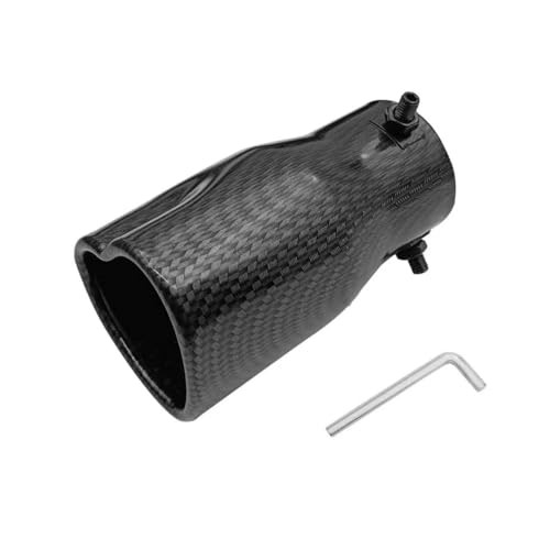 Car Exhaust Tip 2.5 inch Inlet, Adjustable Stainless Steel Exhaust Pipe, Black