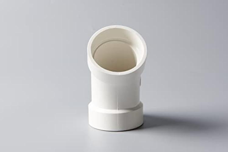 DWV 45 Degree PVC Pipe Elbow -pc, White 3 Inch 1