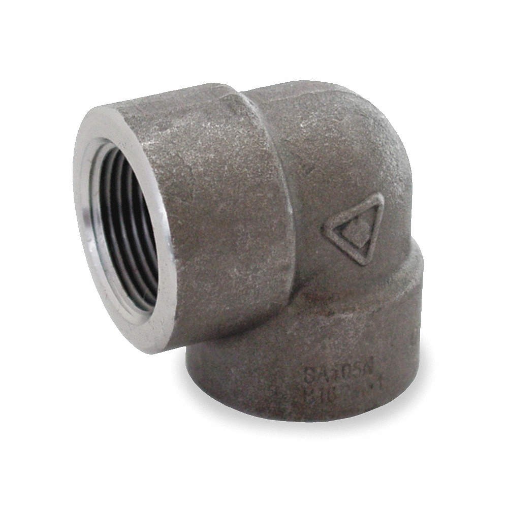 GRAINGER APPROVED 1MMU3 90 Elbow, Forged Steel, 3/8 in, FNPT 1MMU3
