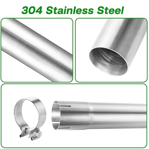 2.5″ ID Universal Stainless Steel Pipe, 22.8‘’ Length Stainless Steel Tubing
