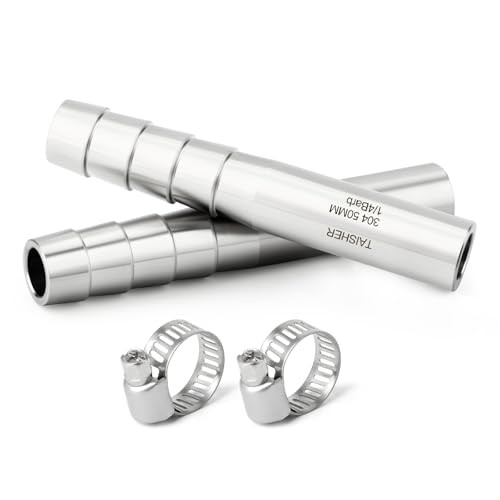 PCS 304 Stainless Steel Pipe Fittings, 1/4″ Barb” Length 1/4″ Barb(2″ Length) 2