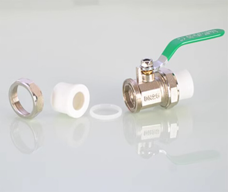 PPR Brass Pipe Ball Valves With Dual/Single Male/Female Hot Melt Water Fittings