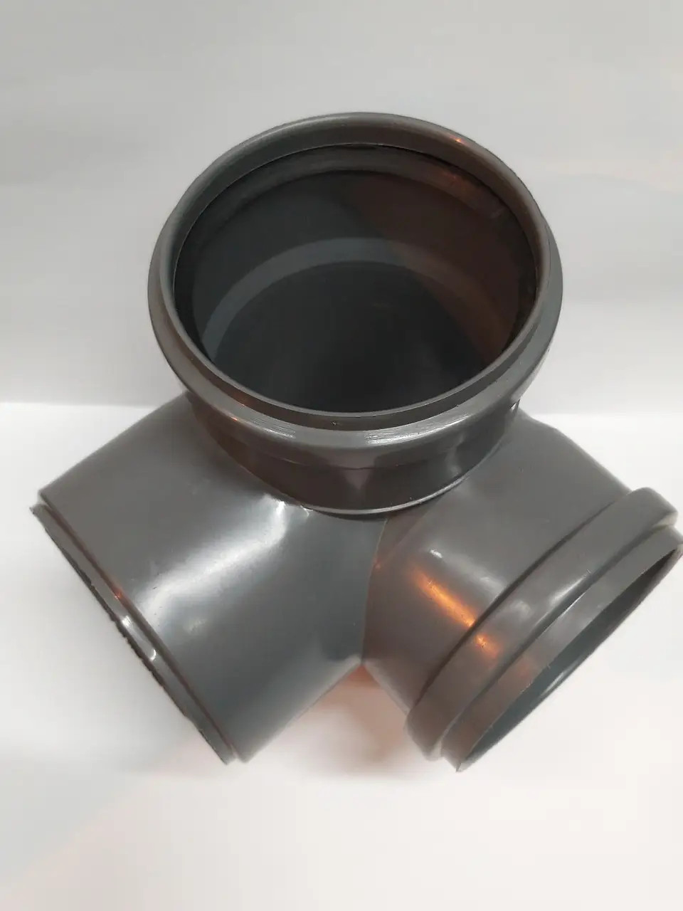 4″ 110 mm – Double Corner Branch Soil Pipe 110/110/110/90° 87½° Sewer Waste Grey