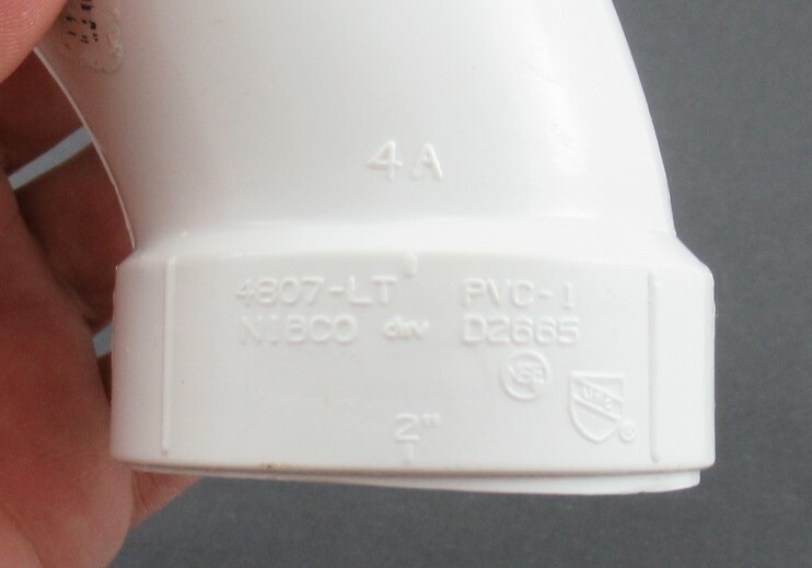 PVC Pipe Fitting 2″ PVC DWV 90 Degree Hub x Hub Long Turn Elbow C4807LTHD2