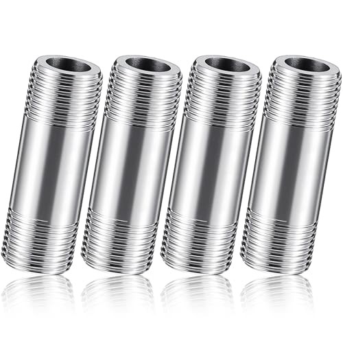 Pcs 30Stainless Steel Pipe Fittings 3/8″ NPT x 3/8″ NPT Male 3/8″ X 3/8″ X 2″ 4