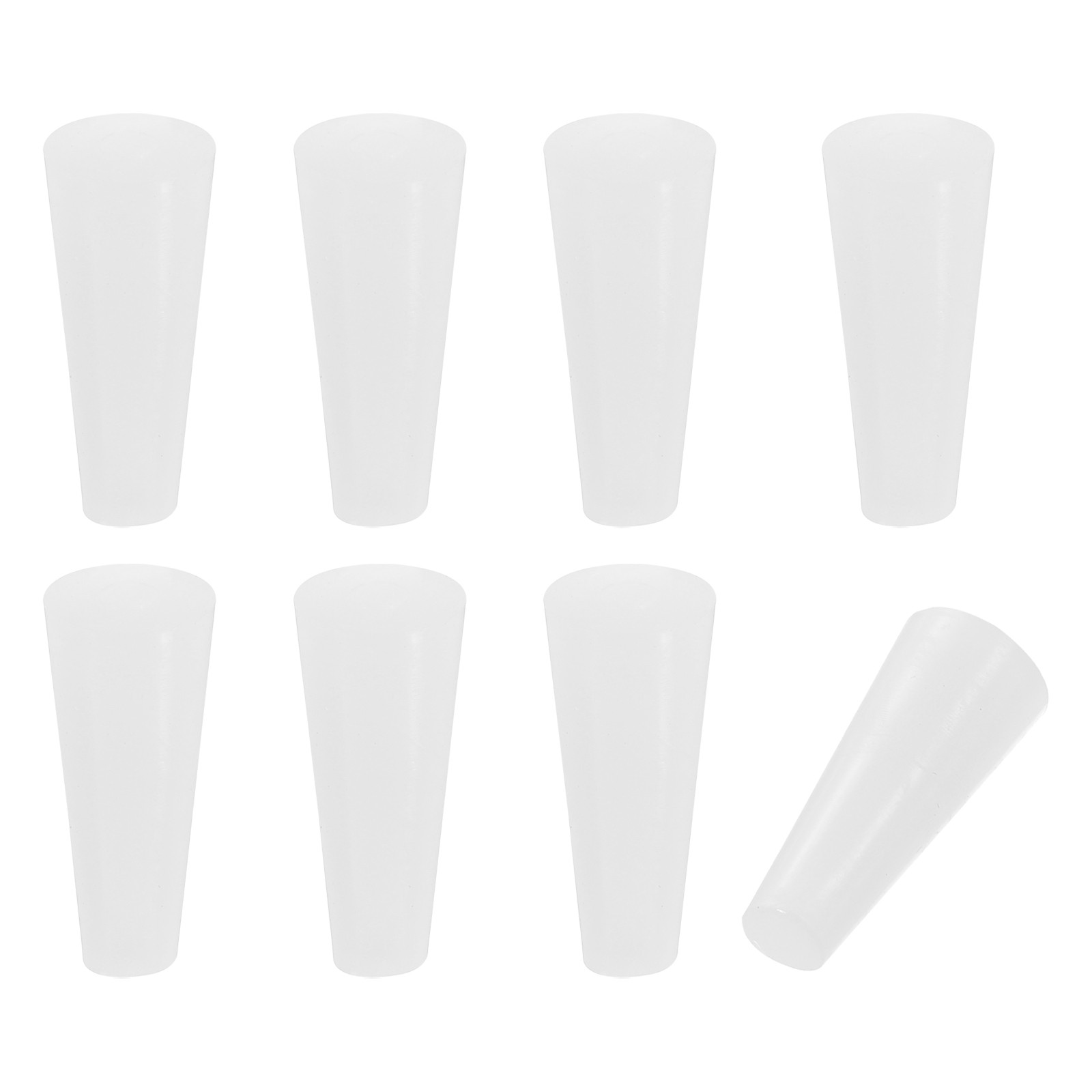 Tapered Shaped Solid Silicon Stopper, 3/8″ Tube Rubber Stoppers, 8 Pcs