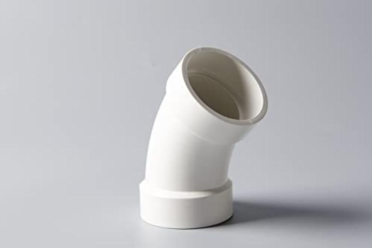 DWV 45 Degree PVC Pipe Elbow -pc, White 3 Inch 1