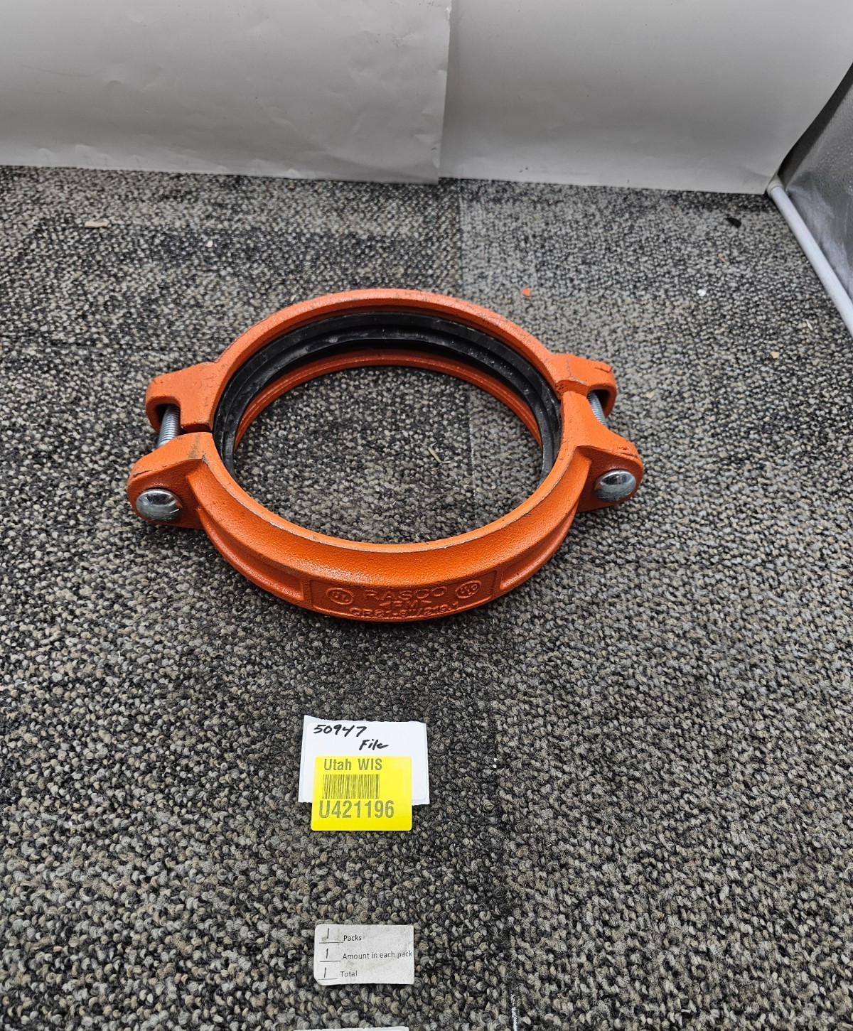 Rasco QRS1-8″ / 219.1 Push-On Grooved Pipe Coupling Heavy Duty Orange
