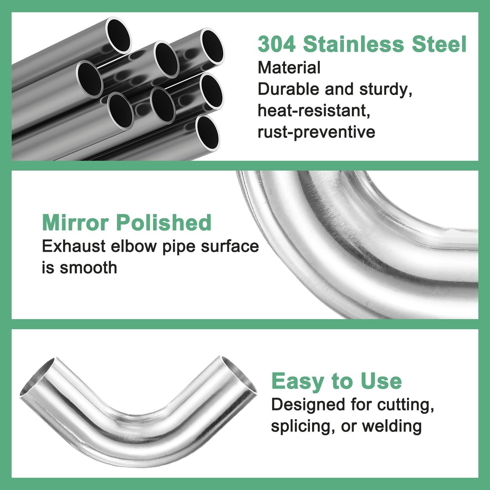 OD 1 Inch 90 Degree Mandrel Bend Elbow, Thicken 1.5 mm Height 77 mm