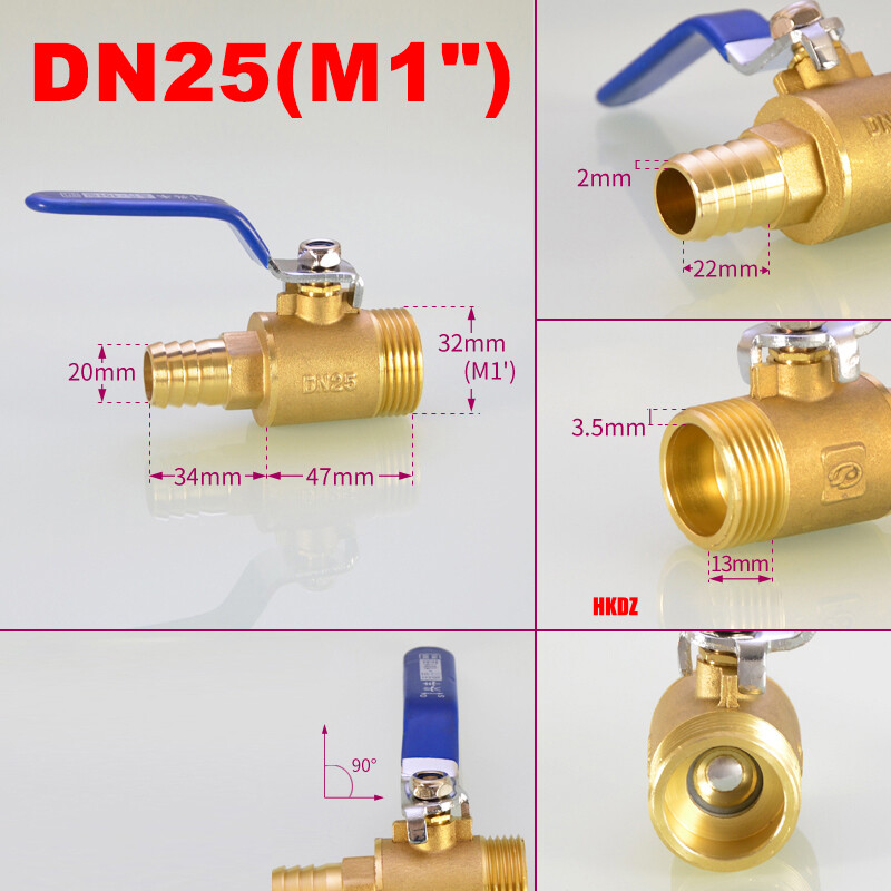 Brass Lever Ball Valve Fire-Fighting Reel Female/Male Shut-Off Air Gas Water Tap